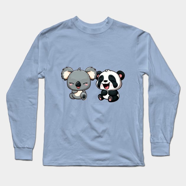Coala&Panda Long Sleeve T-Shirt by ajou